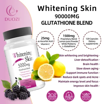 Duozi Adult Whitening Skin Glutathione Blend-120 Capsules Vitamin C Dark Spot Anti-aging Supplement 36-month For Men & Women