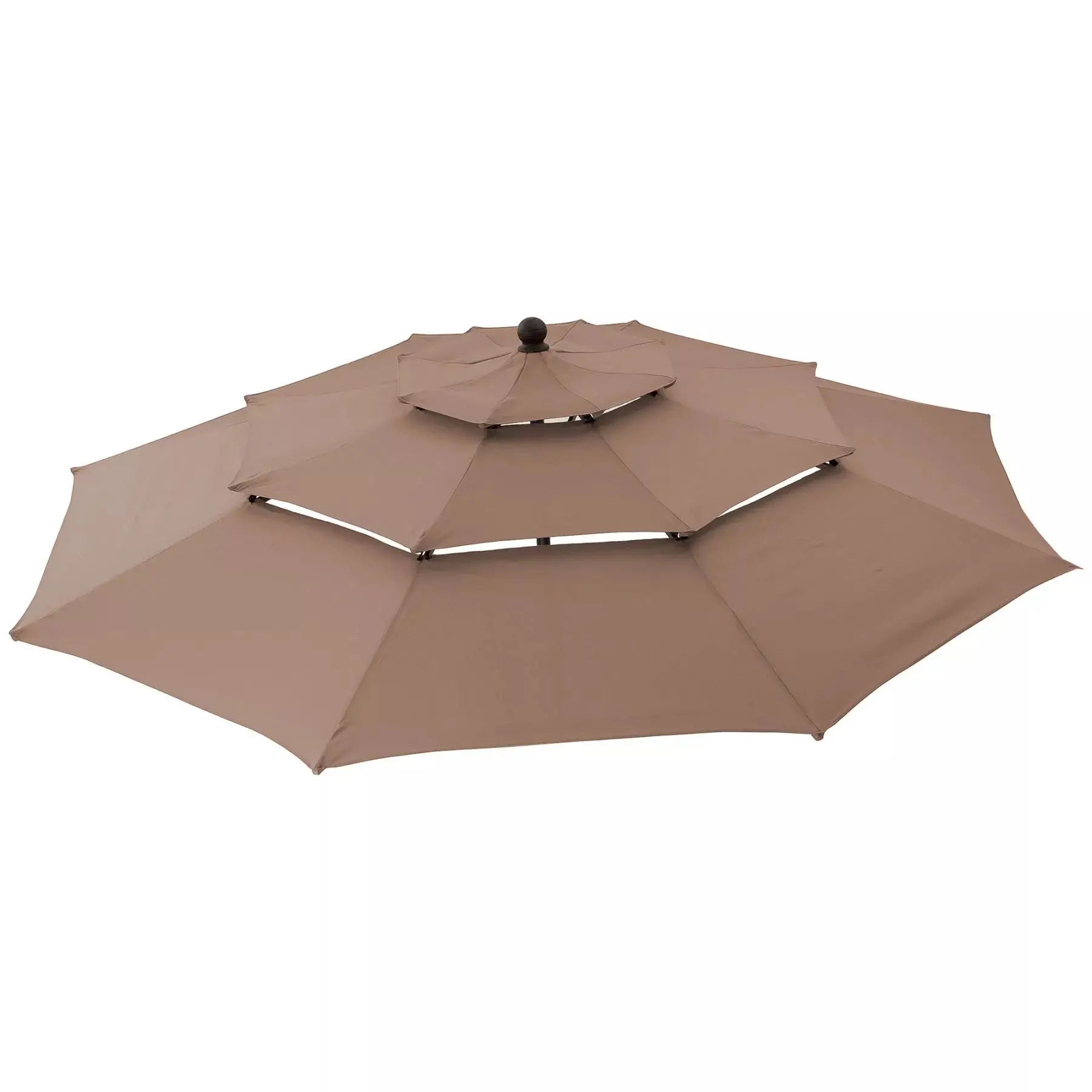 Outdoor Double Canopy Structure Swimming Poolside Garden Patio Umbrella ...