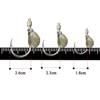 Iron Plate Jig Bright Slice Treble Hook Lure for Boat Sea Fishing Saltwater Fish Strong Pull Anti-Corrosion Bare Hook – Metal Jig – view 3