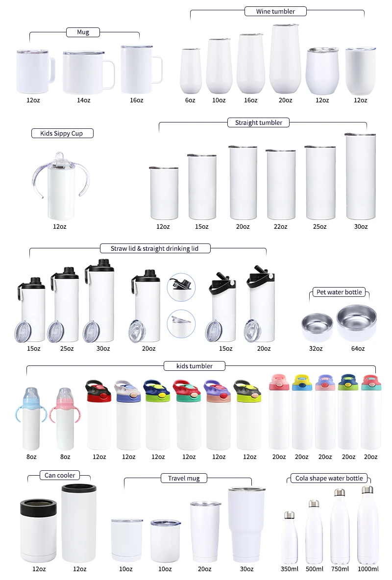 Popular Us Warehouse 20oz Stainless Steel Tumblers Sublimation Blanks ...