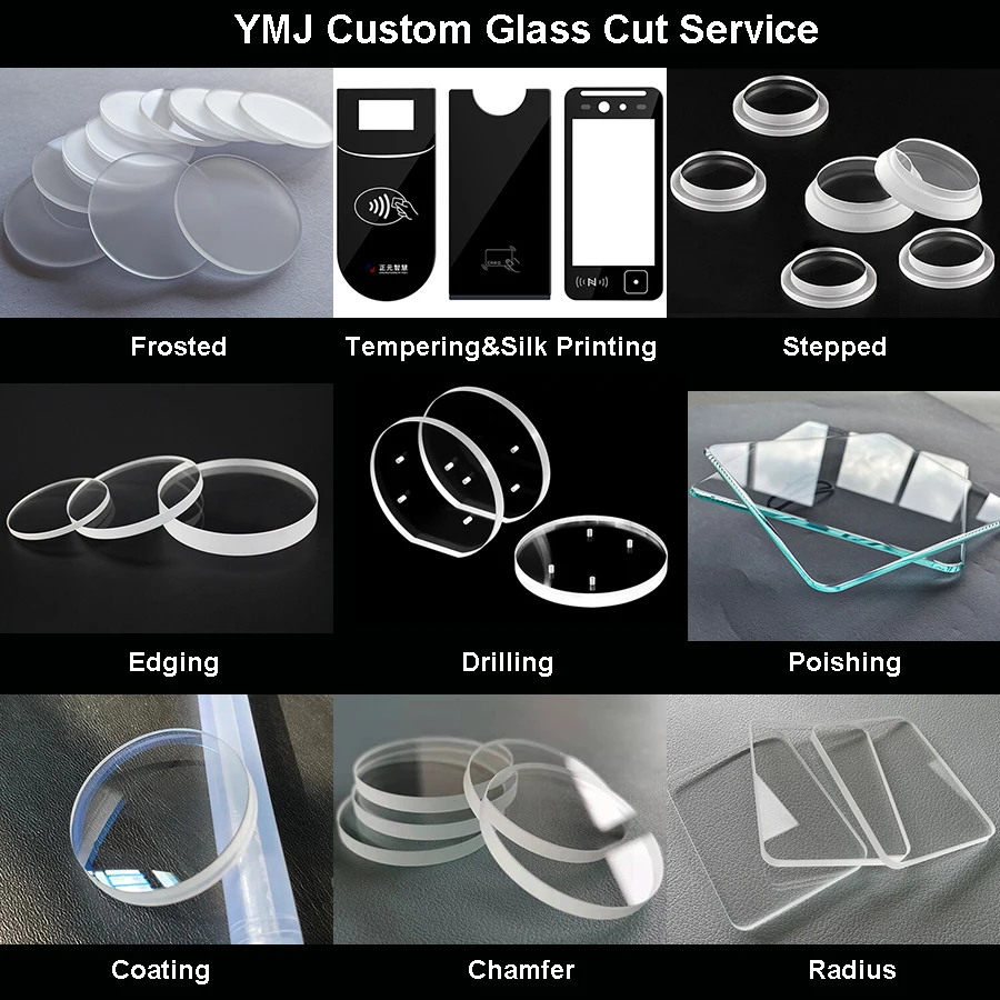 Round Transparent Tempered Step Glass for Lighting Custom Fabrication Services
