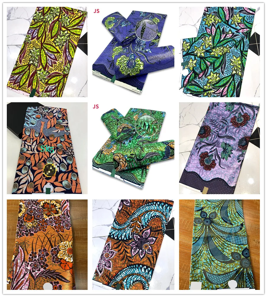 New Arrival 100 Cotton Super Glitter Wax Grand Super Gold Wax Print