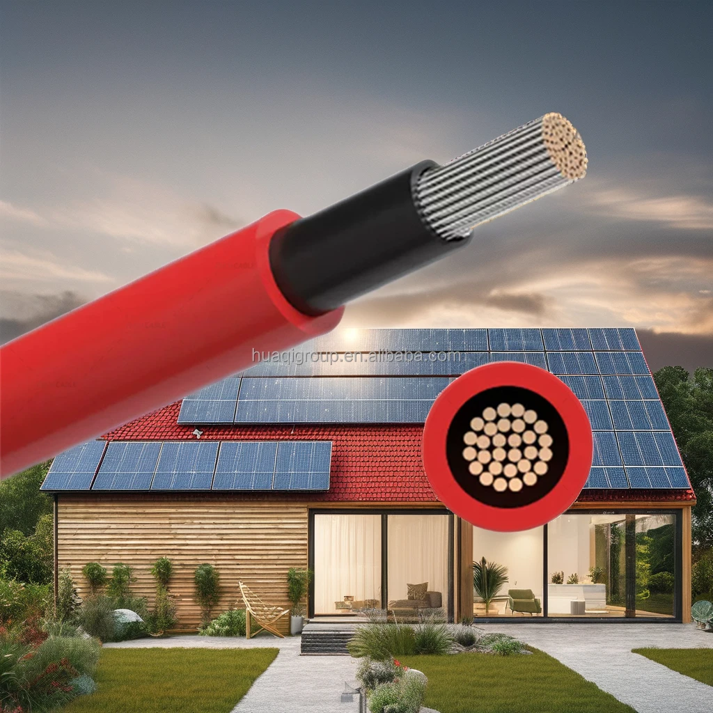 Huaqi Customized High Current H1Z2Z2-K Solar Pv Power Cable 6mm2 Aluminum Alloy High Protection Solar Cable PVC Copper