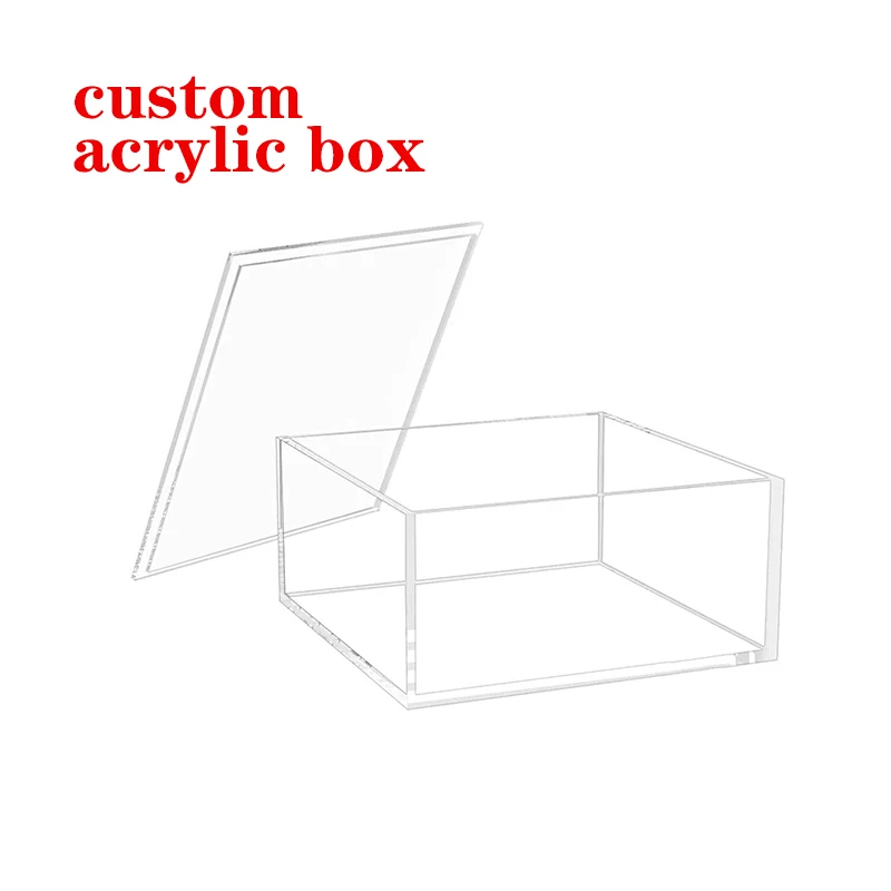 Clear Acrylic Trays Lucite Tray Custom Luxury Acrylic Storage Box 5side