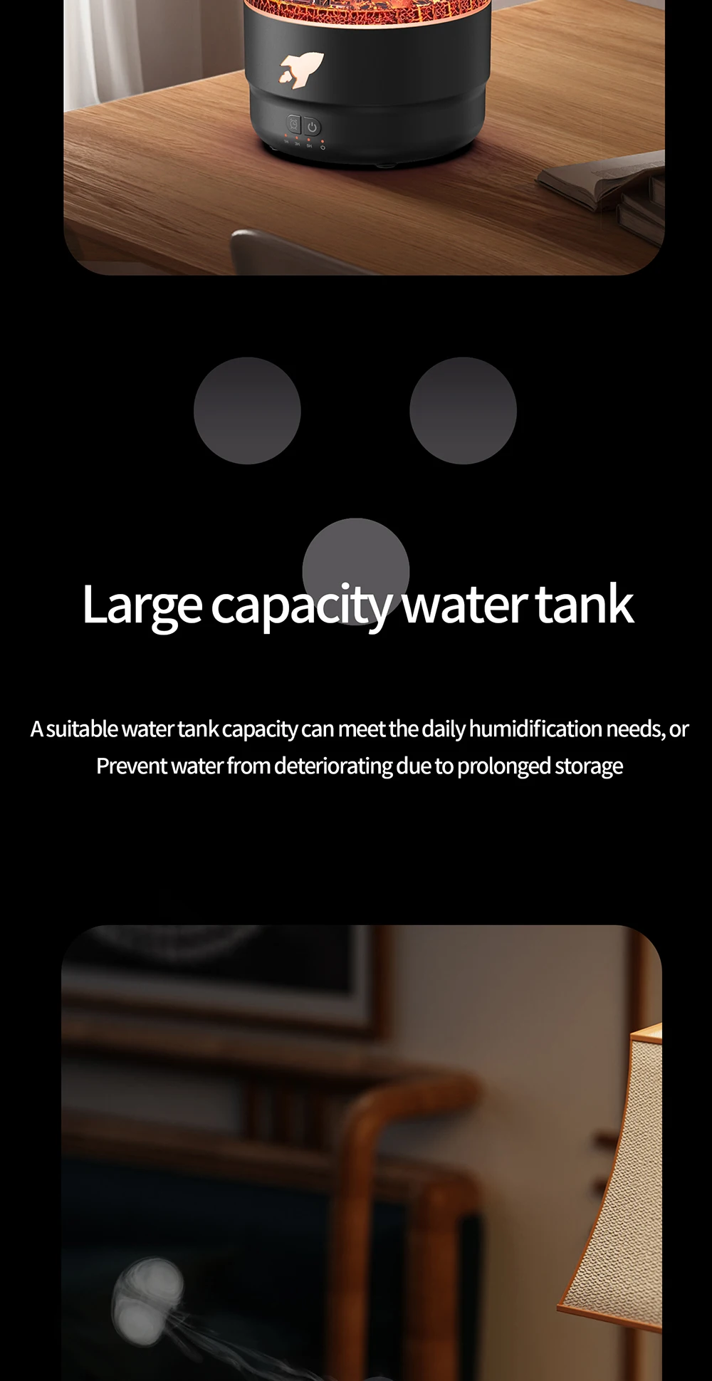 Volcanic Lava Cracks Portable Ultrasonic Aroma Essential Oil Diffuser Cannon Air Humidifier for Home