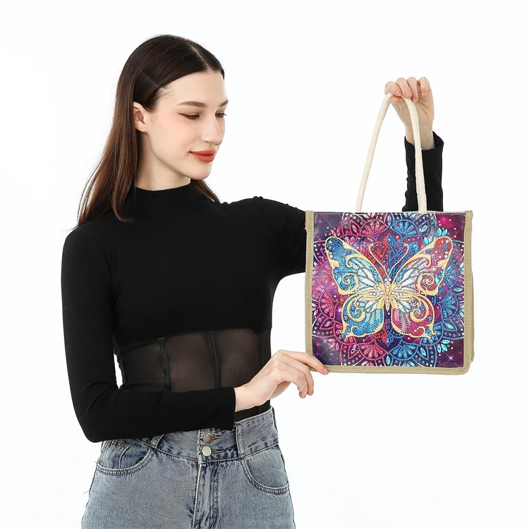 2023 New DIY Crystal Rhinestone Handbag Birds Diamond Art Unique Reusable  Shopping Bags for Girls Women