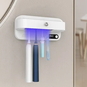 USB Rechargeable  Four Slots Toothbrush Holder air  Fan Dry and with UV Toothbrush Toothbrush Storage Rack