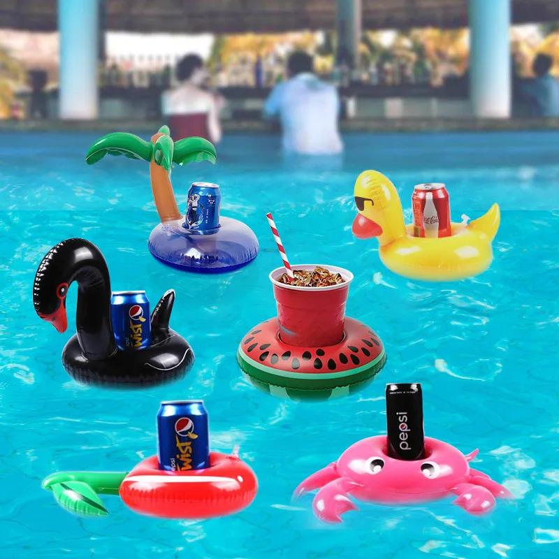 FUNBOY Giant Sage Green Stripe Pool Float - 48'' Tube With Cup Holder For Summer Fun