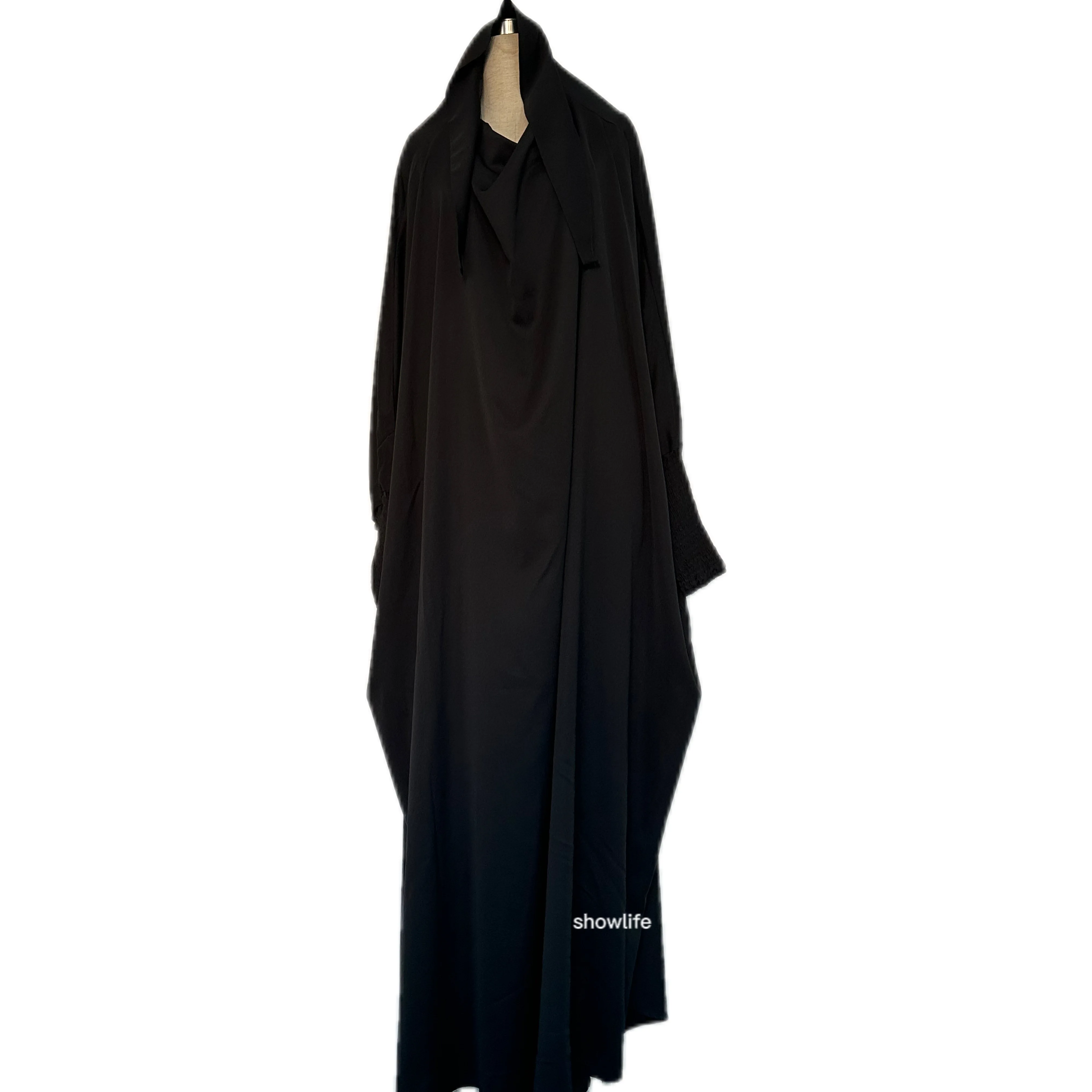 Middle East Dubai Turkish Maxi Robe Oversize Abaya Dress Bat Gown With