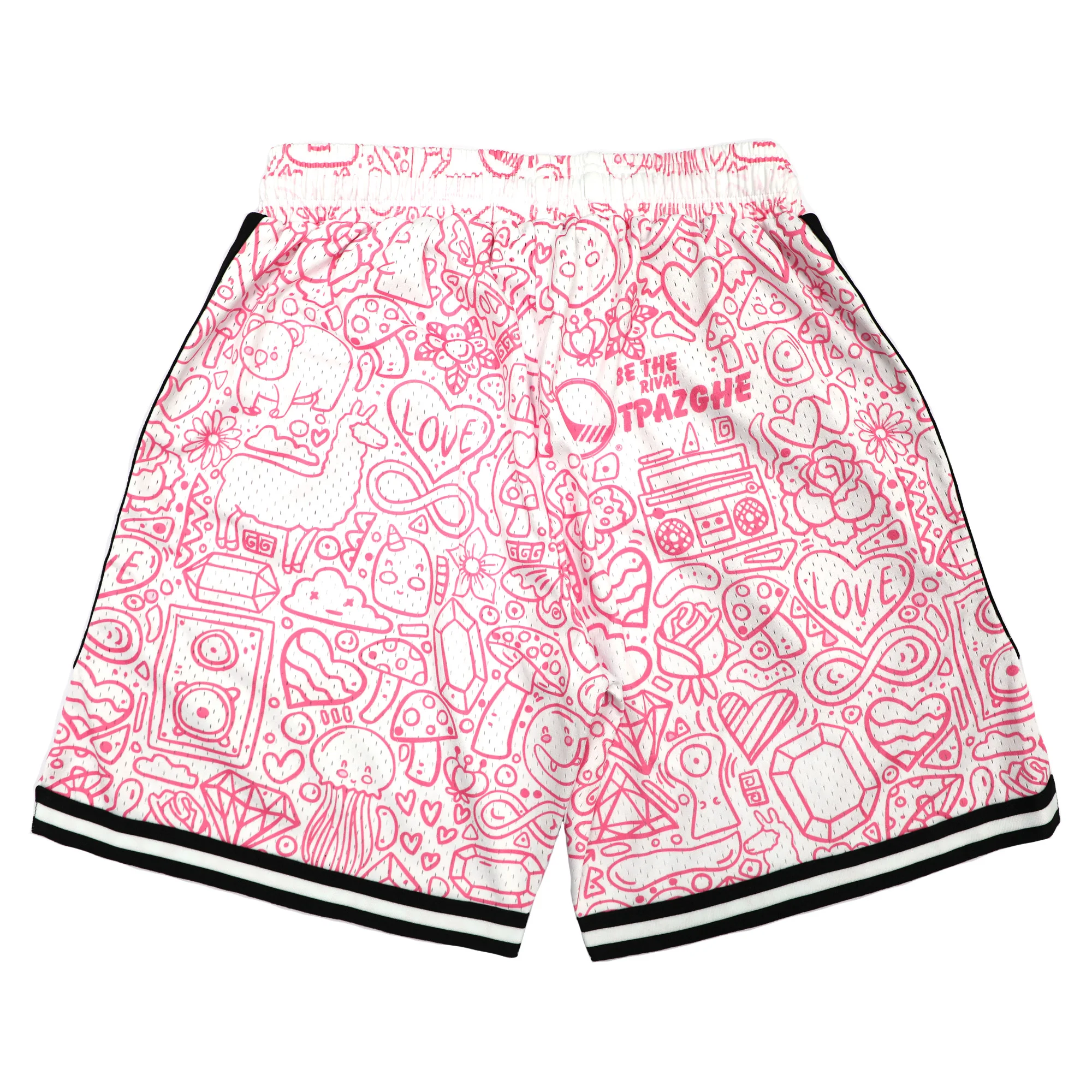 Vintage Streetwear Shorts Men Custom Tackle Sublimation Retro Womens Plain Double Mesh Basketball Shorts