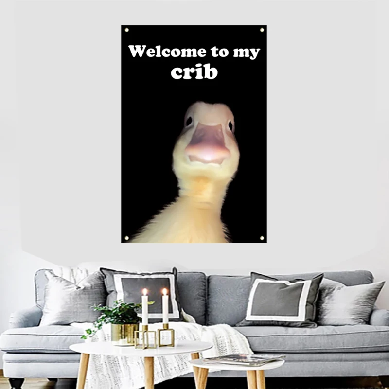 2x3 Feet Durable Welcome to My Crib Funny Flags Banner for College Dorm Room Decor Man Cave Wall Flag for Agriculture Students