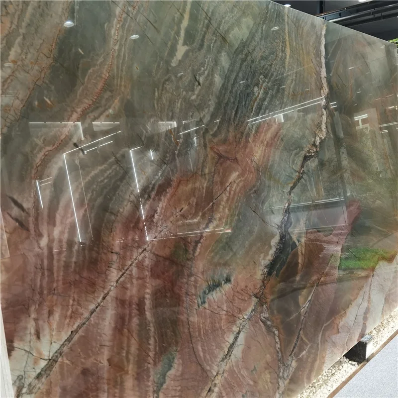 product luxury jade dark green quartzite stone polished natural stone for luxury home design for bathroom decoration-0