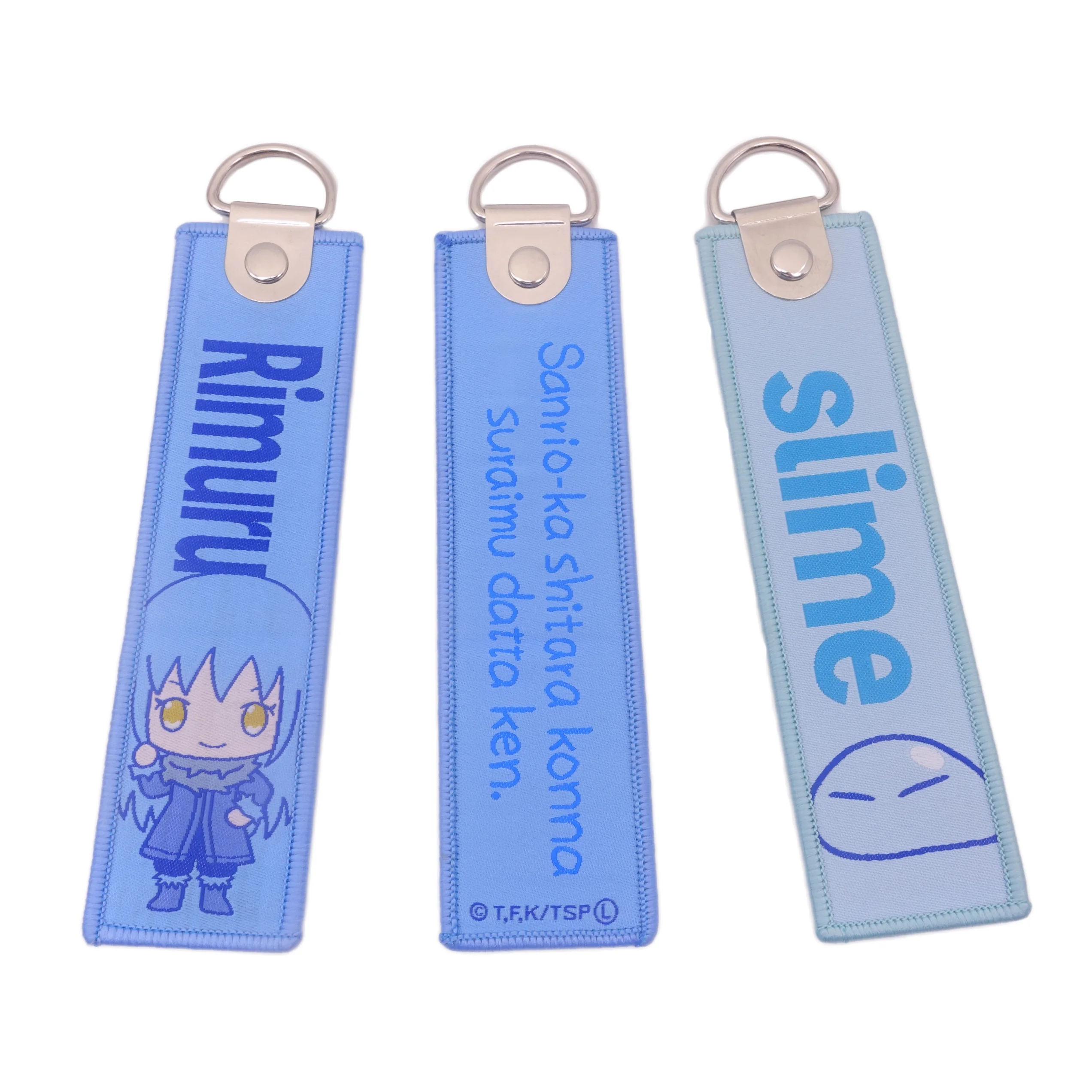 Custom Made Fabric Woven Embroidery Key Chains Key Rings Luggage Anime Jet Tags...