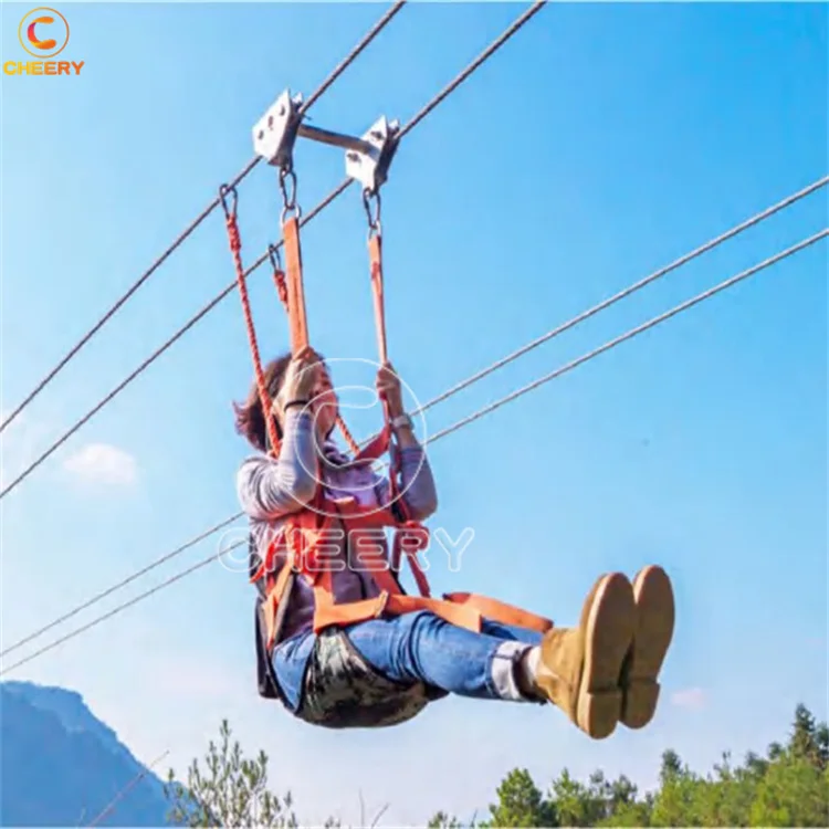 Zip Line Playground Equipment - Mountain Amusement Rides