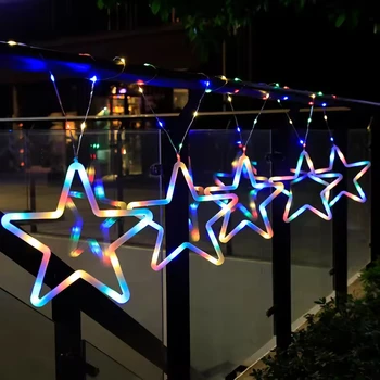 Led Star Fairy Lights Remote And Timer 8 Modes String Light Waterproof For Bedroom Outdoor Christmas Holiday Decor