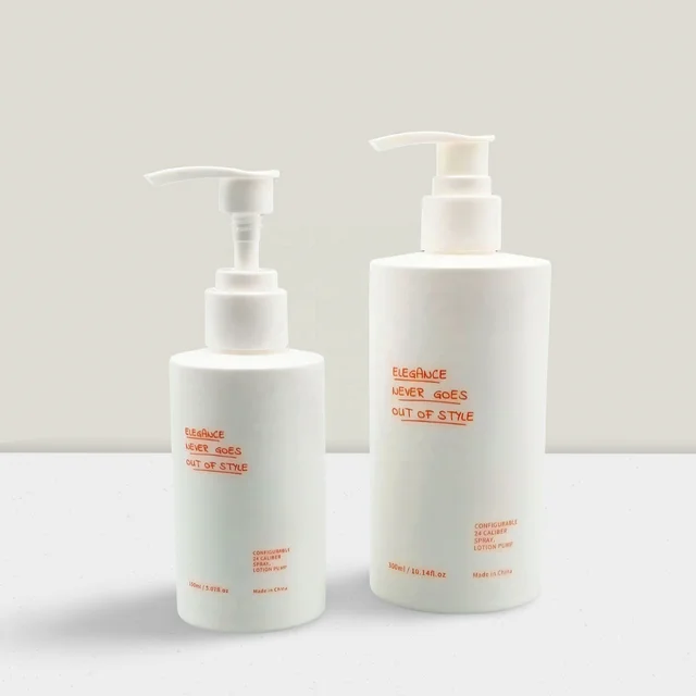 150ml 200ml 300ml Biodegradable Luxury SOFT TOUCH HDPE Plastic Containers Bottles with Lotion Pump for Cleanser Toner