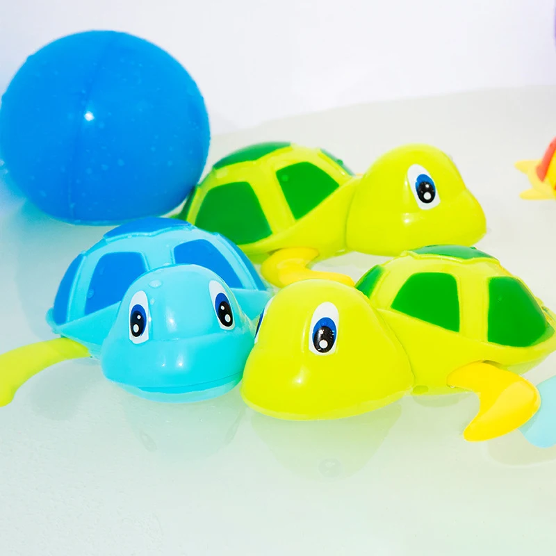 Черепаха для купания для младенцев, заводная цепочка, детская игрушка для купания, для малышей