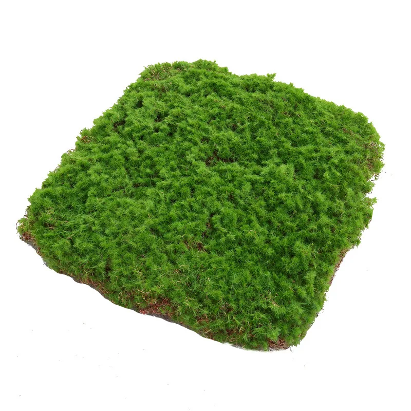 Multisize Artificial Flocking Moss Ornaments Decorative 5 PCS Green Moss for Floral Arrangements Gardens Crafting
