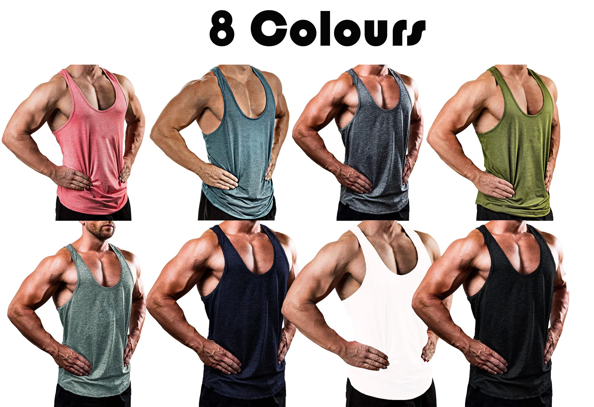 Wholesale OEM Stringer Tank Top Mens Y Back Custom Pattern Polyester Men  Stringer Fitness Muscle Shirt Workout Bodybuilding Stringers Men From  m.