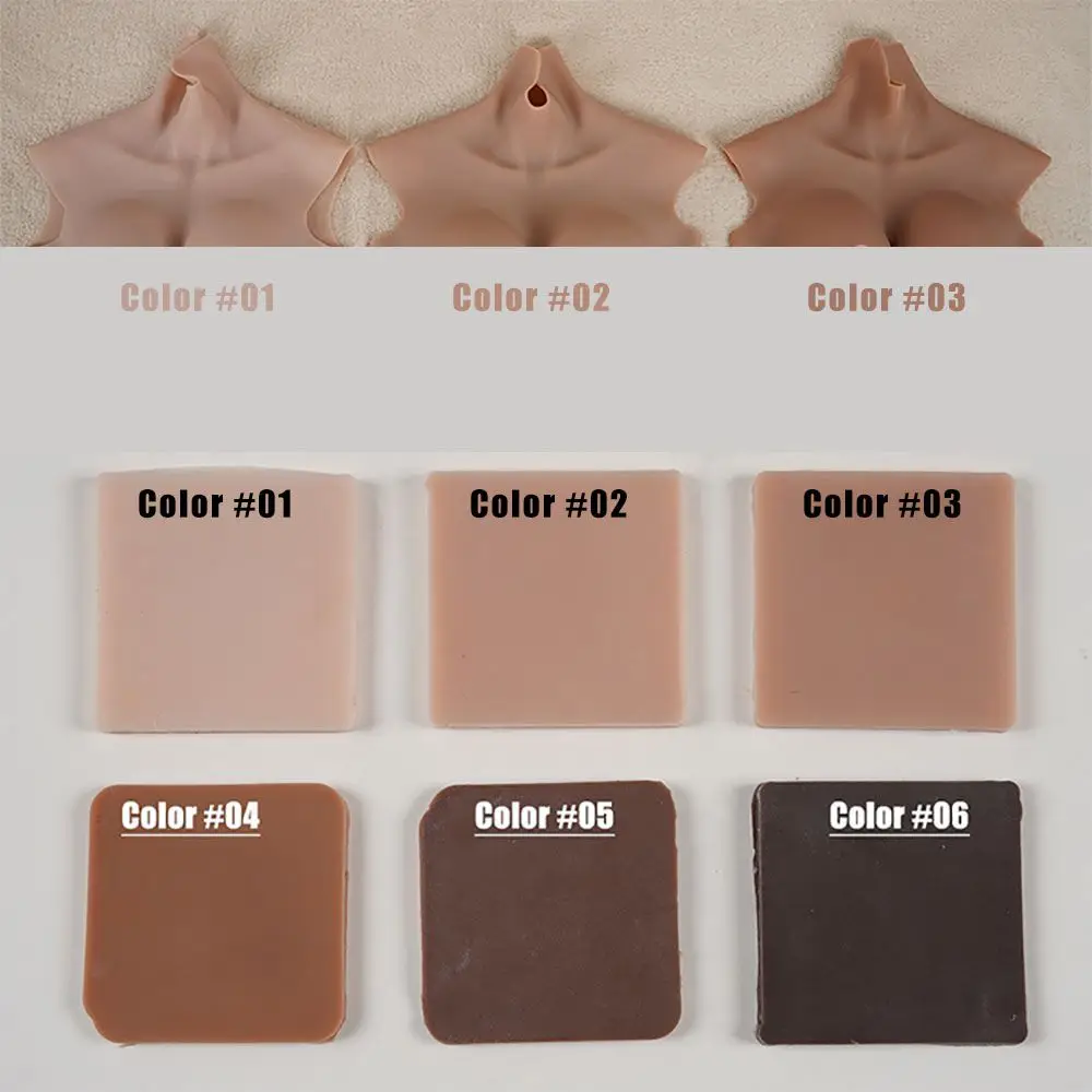 URCHOICE Soft Artificial Breast Form Man to Woman Fake Boob D Cup Silicone Full Bodysuit for Crossdresser Transgender Drag Queen
