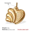 Pj451g double-sided solid gold pendant