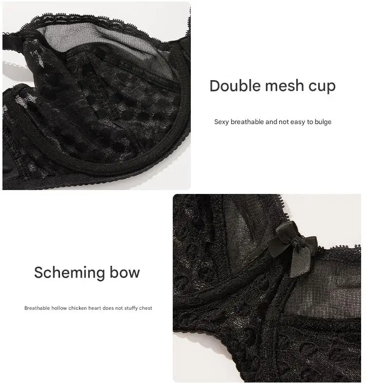 M002 gray plus-size bra side view