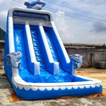 commercial inflatable bouncer with water slide combo inflatables water slide Canada for city park