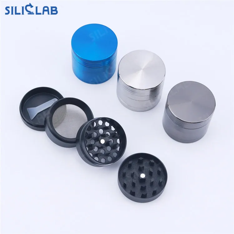 Logo Engraved Metal Herbal Grinder 4 Layers Portable Spice Grinders