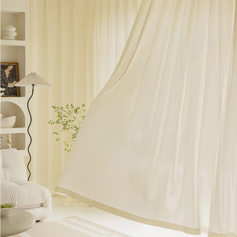 JUNERED High-end Custom Sheer Curtains  for Doors Sun Protection Screens Garden Screens for Enhanced Safety