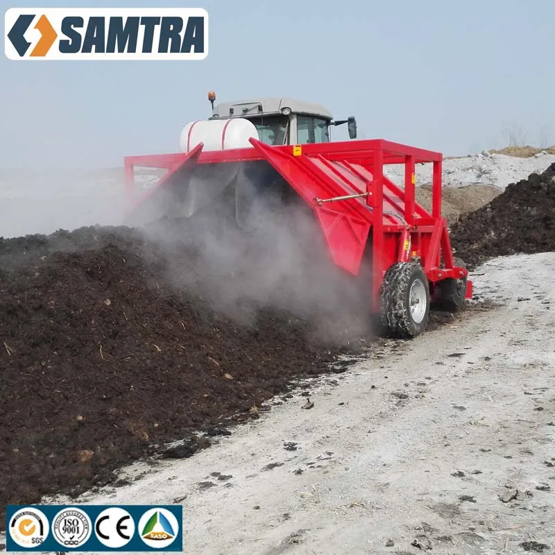 Tractor Oat Silage Harvest Tractor Composting Machine Mushroom Towable Compost Turner