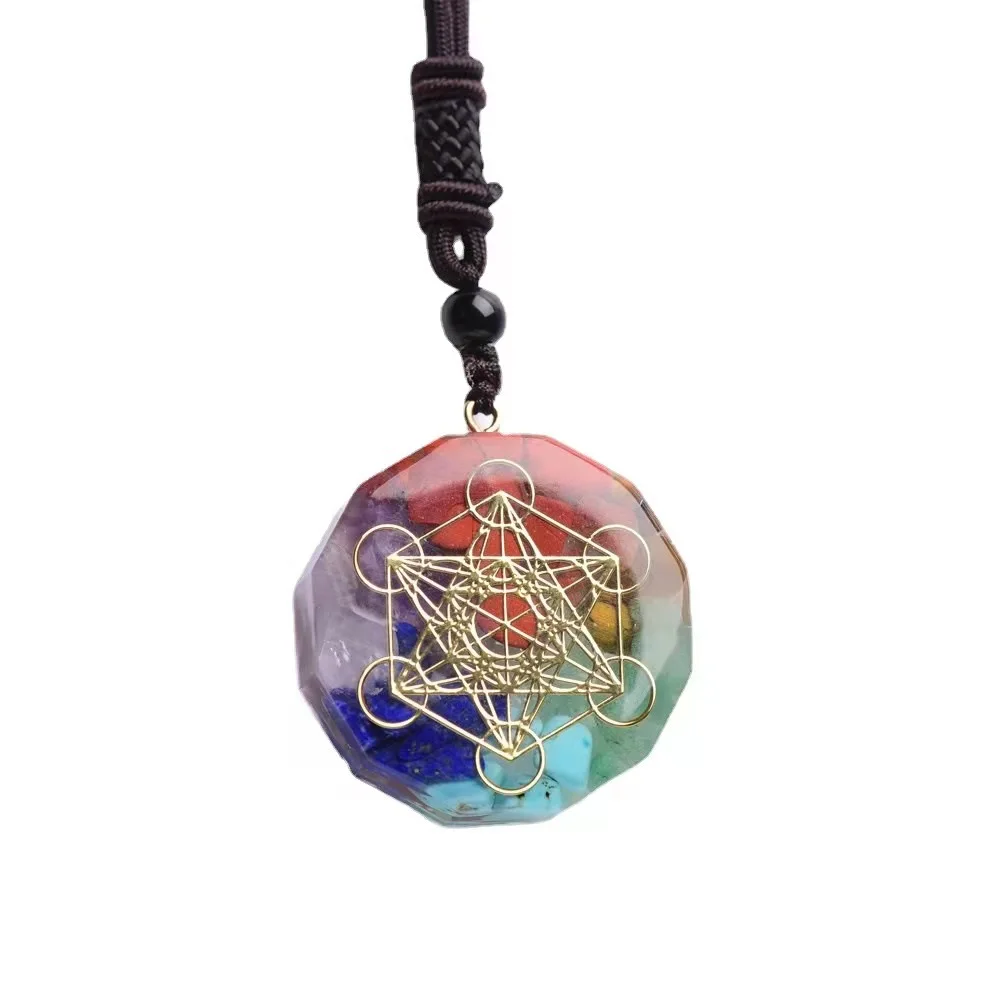 Meditation Pendant Orgonite Sri Yantra Necklace for Healing