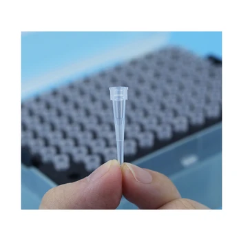96 well Plastic Lab Sterile 10ul Tips Pipette tips Rack Universal Micro 10ul  Pipette Tips Bulk DNA RNA micro pipette