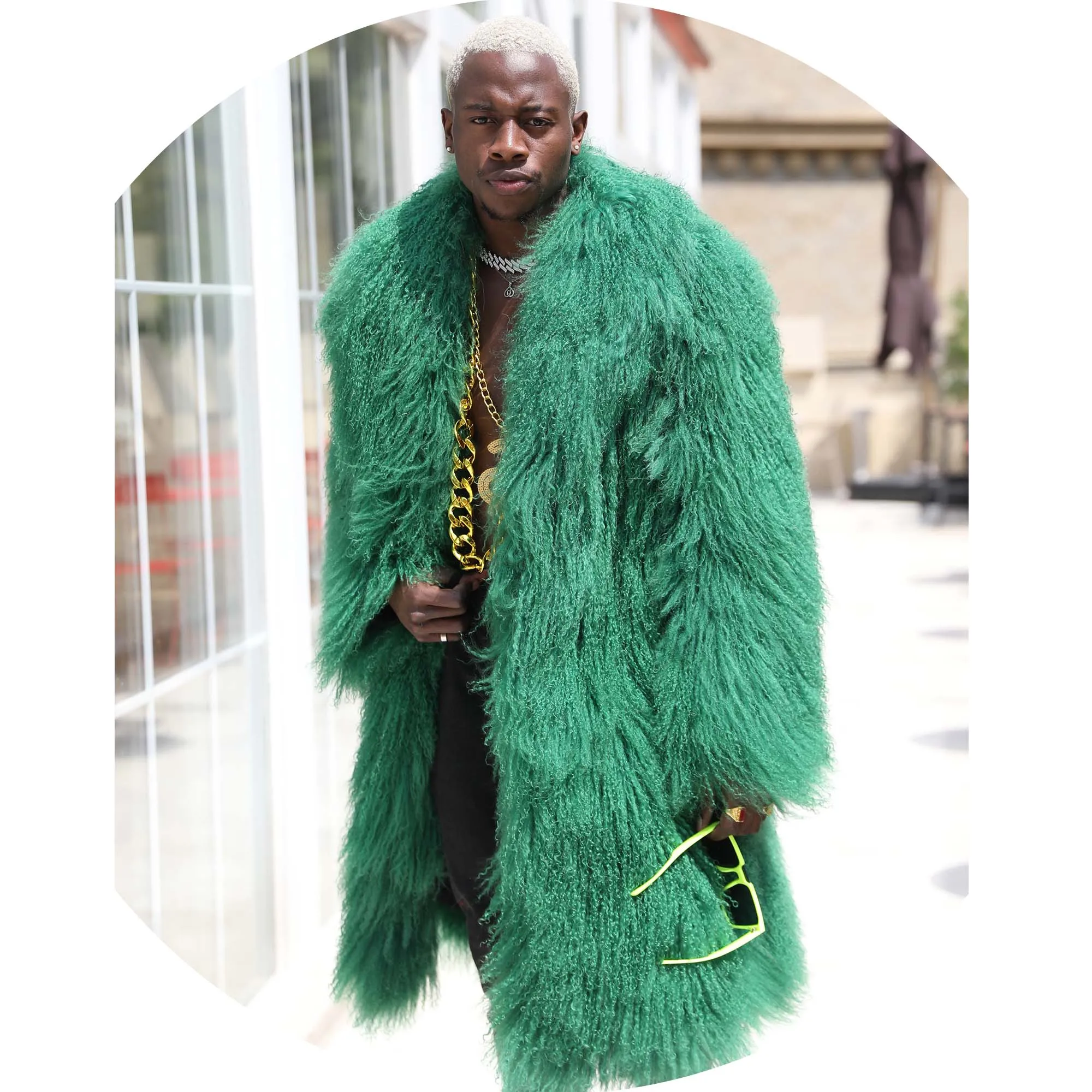 Fur Collar Luxury Winter Jackets Mens Shop Custom Color Thick Fur - Main Image