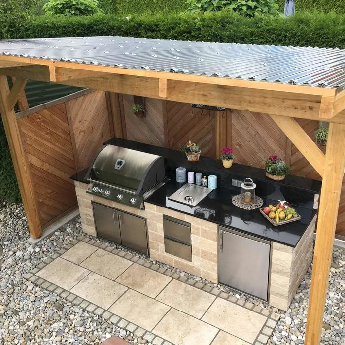 304 Stainless Steel Outdoor Kitchen Island Bbq With Sink And Shed - Buy ...