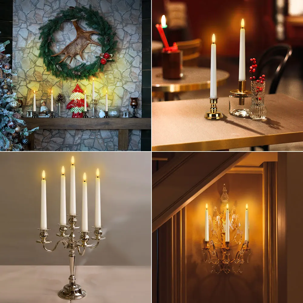 Taper LED Flicker Candle With Timer