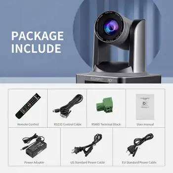 FEELWORLD PTZ Camera NDI20X Pro: 20X Optical Zoom Auto Tracking, 1080P60 NDI/H.264 for Church OEM Streaming Projects product image