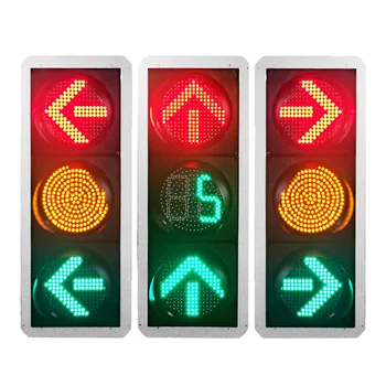 Traffic Lights supplier Intelligent LED Traffic signal Light Equipment 100mm/200mm/300mm  Traffic Warning Light 12-24v