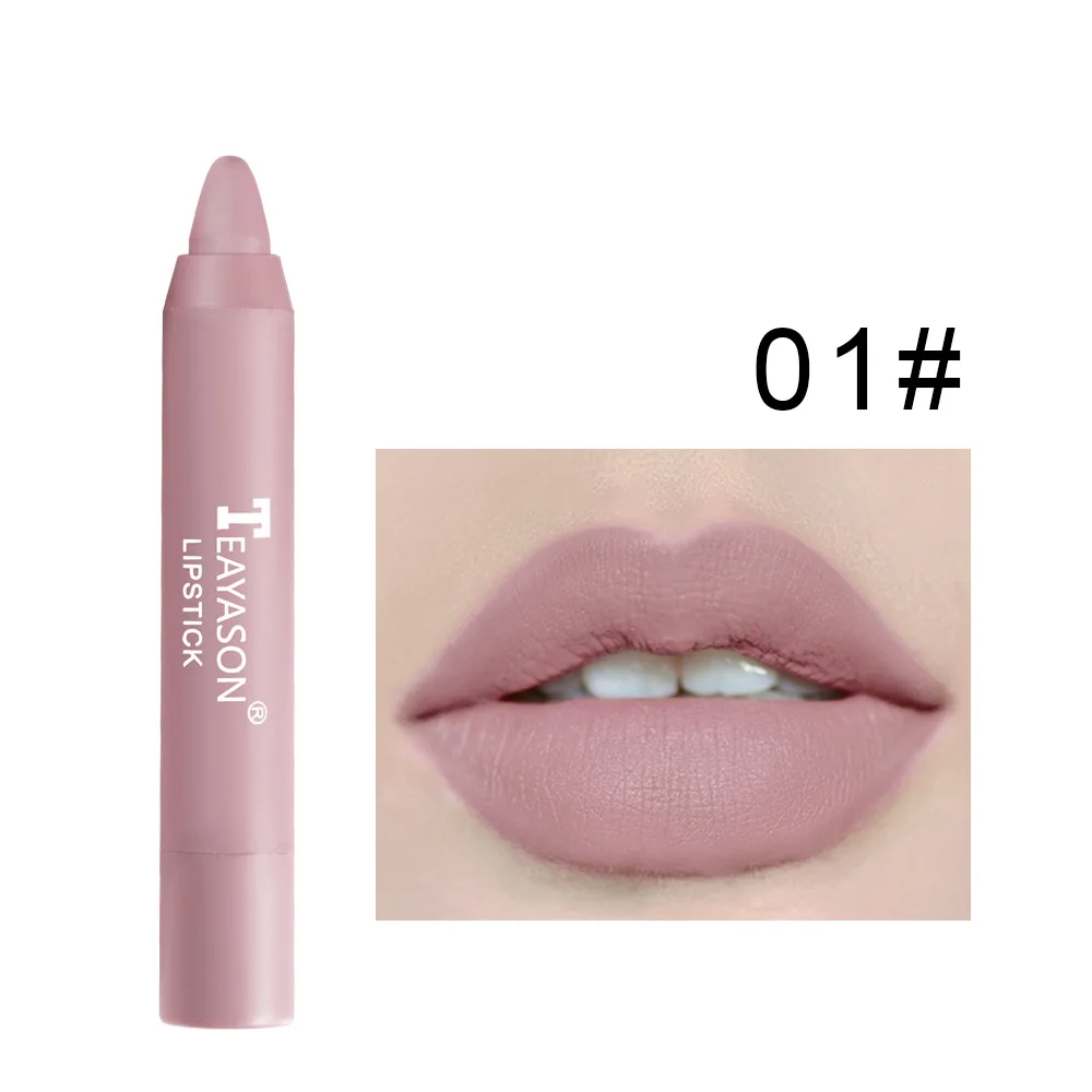 New Matte Makeup Lipstick Private Label Waterproof Nude Matte Lipstick Pen 12 Colors for Girls Lasting Moisturizing Lipstick