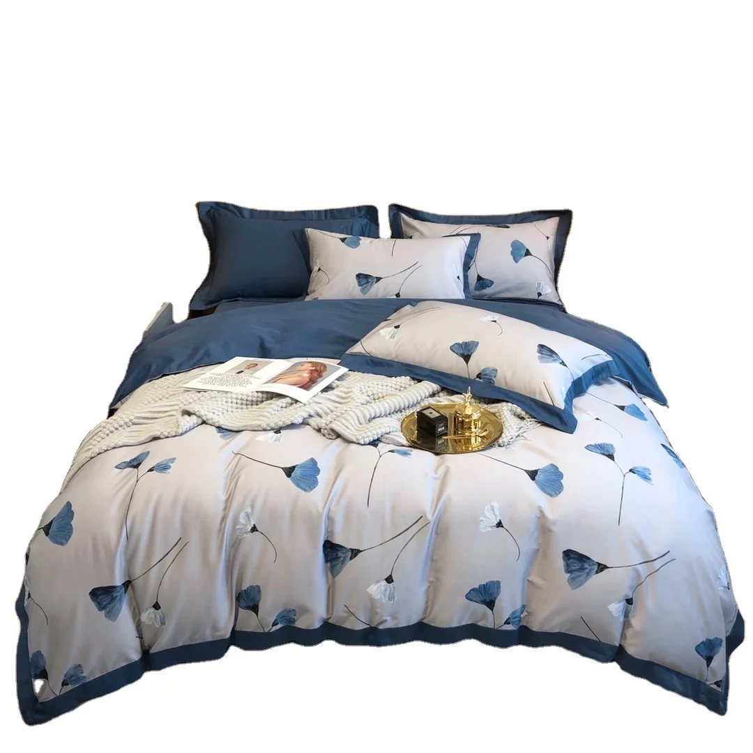 Удобный и дышащий комплект постельного белья из 100% хлопка Комплект четырех