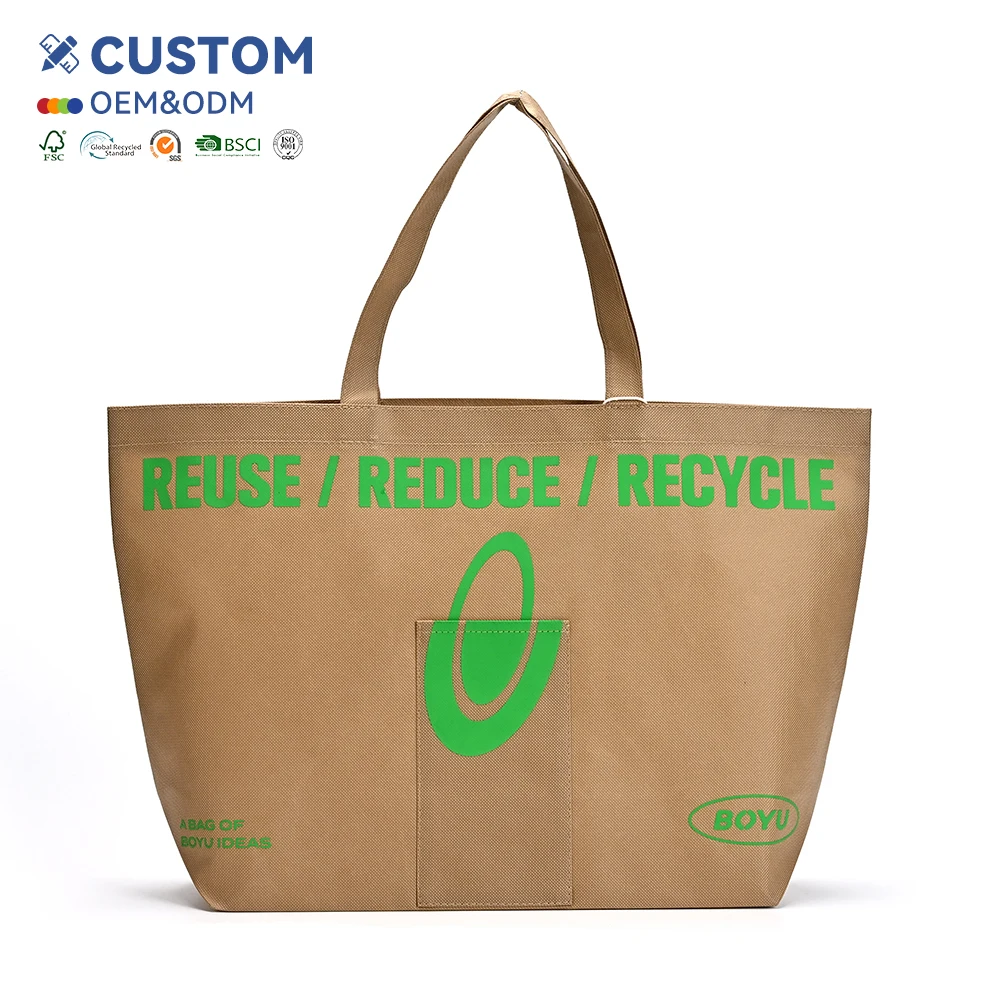 Hot Selling High Quality Custom Printed Portable Large Tote Bag Thermal Waterproof Non-Woven Shopping Bags