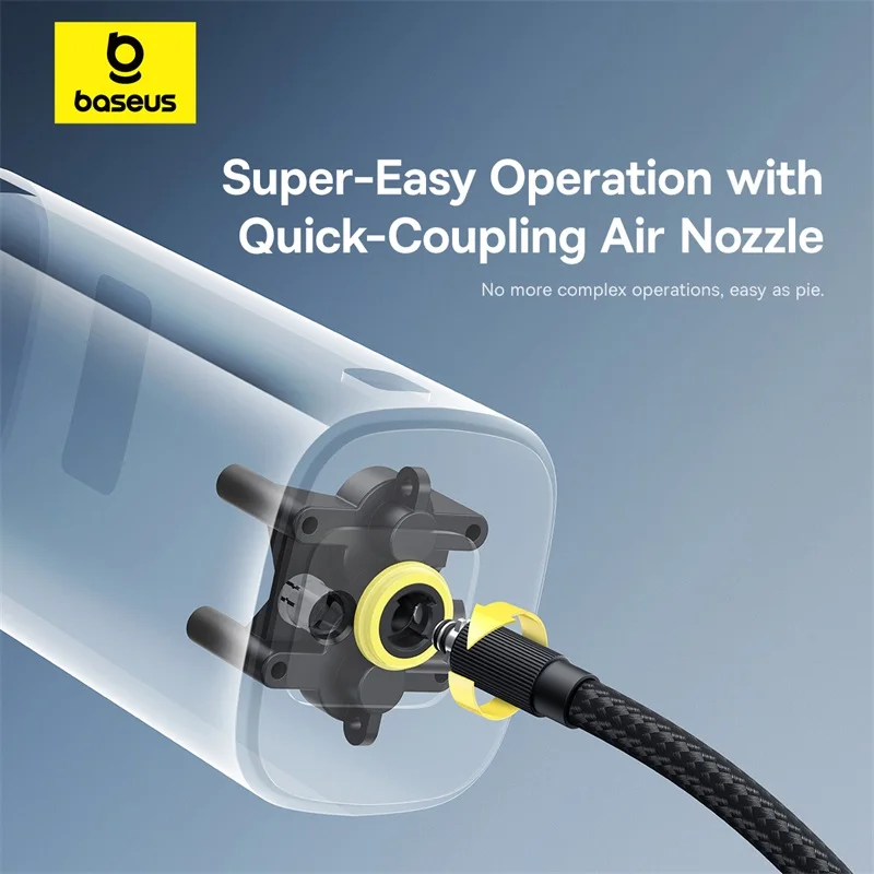 Baseus Smart Electric Dual Cylinder Compressor 120W Portable Faster Inflatable Car Tire Bicycle Motorcycle Pump