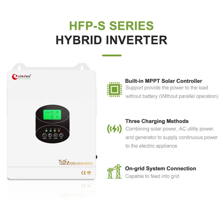 Hybrid Solar Power Inverter - 2000W to 12.3KW Efficiency