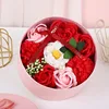 New camellia small round box (big red)