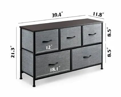 Modern Design Fabric Clothh Storage Cabinet Tower Drawers Living Room Furniture