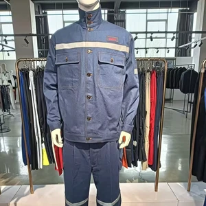 Acid and Alkali Proof Polyester Safety Jacket and Pants FRC Anti-Static Flame Resistant Coverall Oeko-Tex Certified