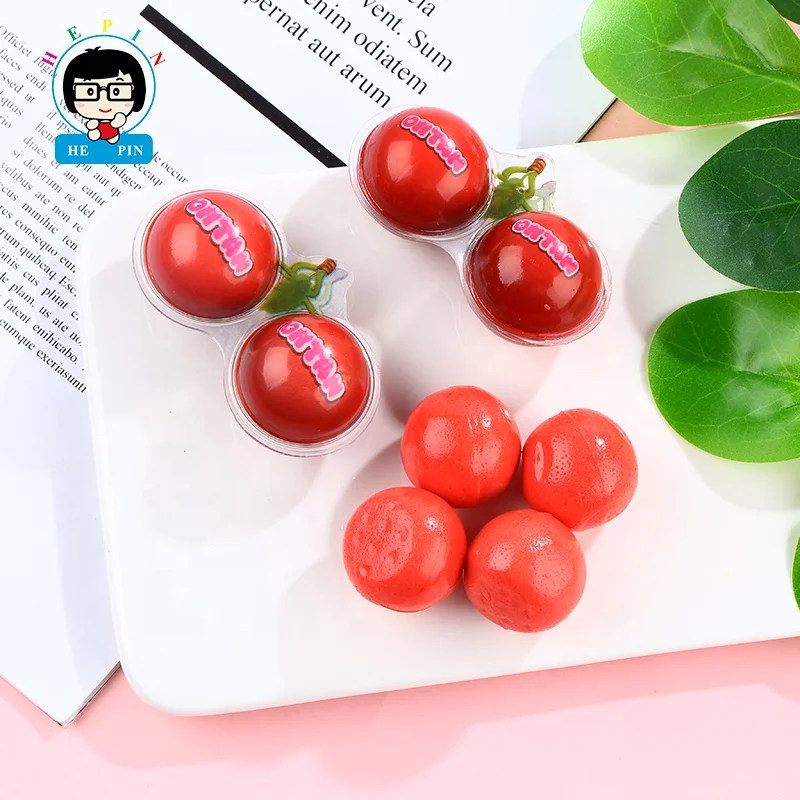Halal OEM Order Cherry Shape Soft Gummy Jelly Candy Vitamin C Cherry Flavor Filled Fruit Jam