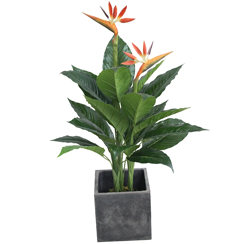 中国供应商人工鸟类的天堂树植物假小真触摸植物人工供商店出售 - buy