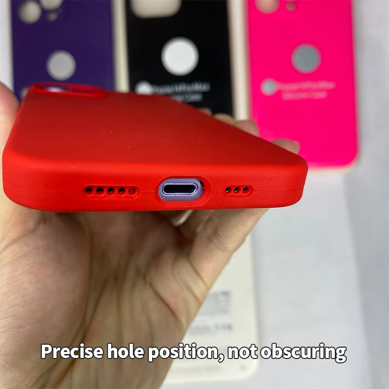 Liquid Silicone Phone Case Silicon Case With Packaging Logo For Iphone