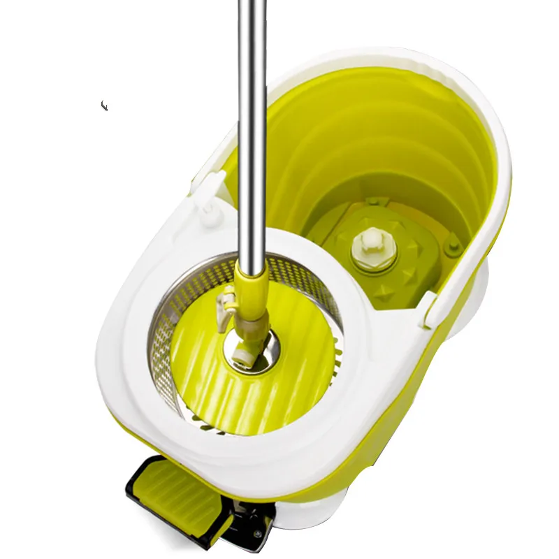 Швабра и ведро для мытья пола из микрофибры с вращением на 360 градусов