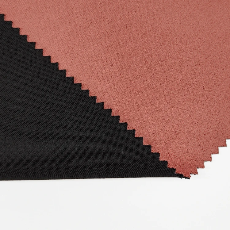 Factory Direct Sale Scuba Knit Cloth Fabric, Stretch Polyester Material Bonded Scuba Suede Fabric for Sale/ details